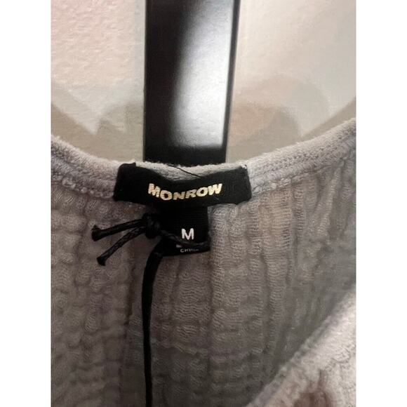 Monrow Cotton Ruffle Tank NEW Size Medium - Picture 5 of 10